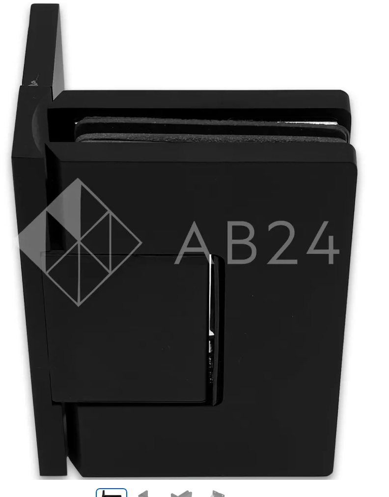 Петля Афина FDP-130 стена-стекло с бок.креплением, латунь/черный