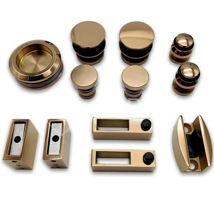 Раздвижная система Альфа α FDS-1, нержавейка/розовое золото