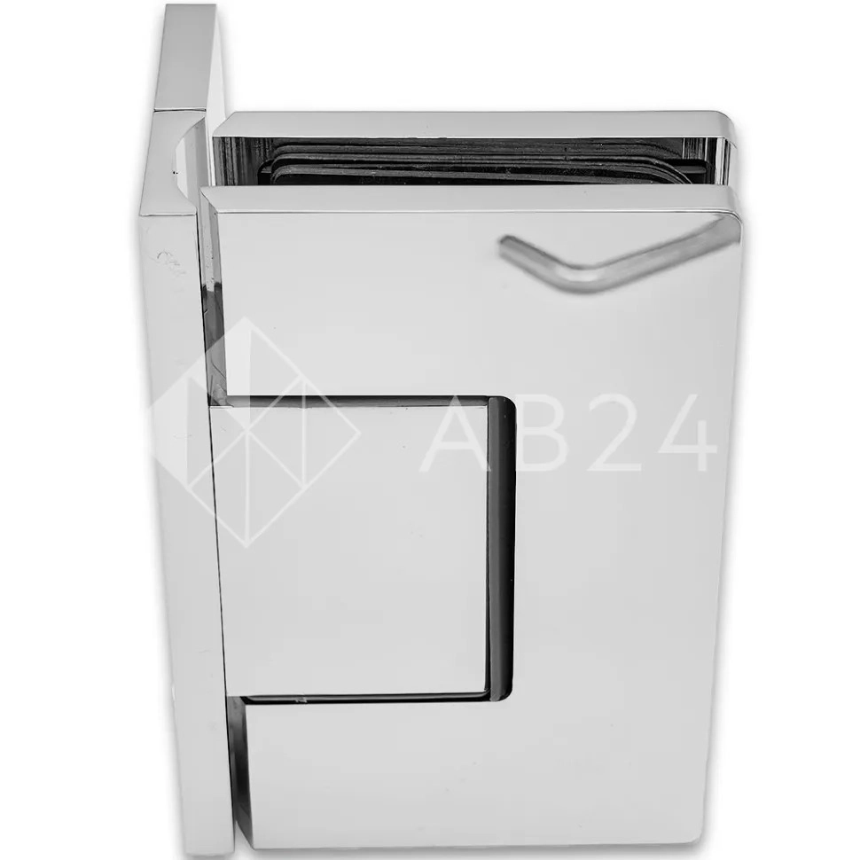 Петля Афина FDP-130 стена-стекло с бок.креплением, латунь/хром