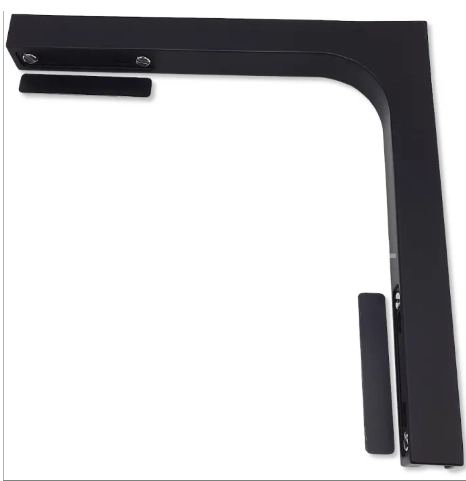 Угловой стабилизатор Диор FDK-2 стекло-стекло 90°, нержавейка/черный