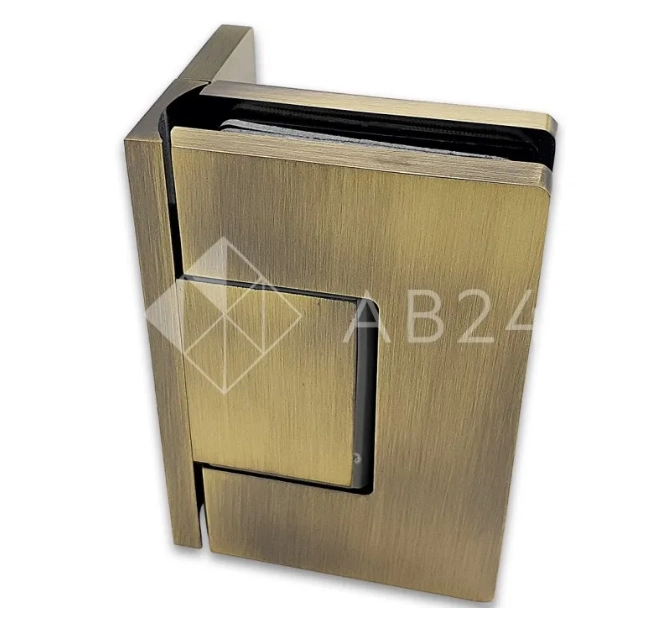 Петля Афина FDP-130 стена-стекло с бок.креплением, латунь/бронза