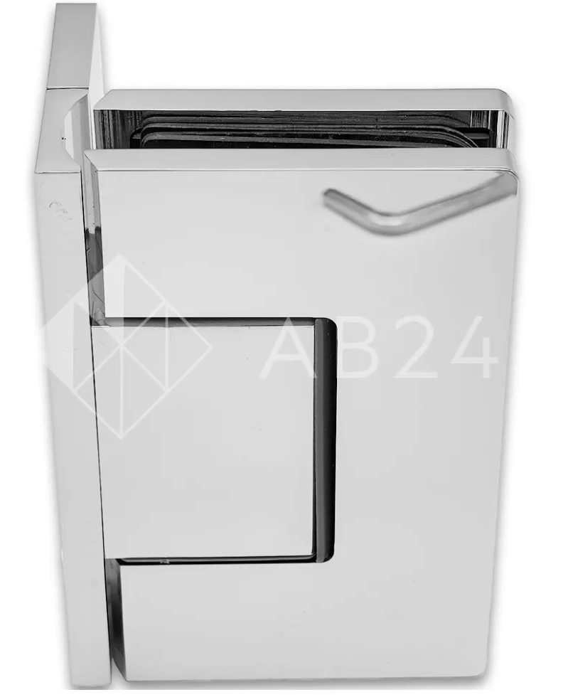 Петля Афина FDP-130 стена-стекло с бок.креплением, латунь/хром