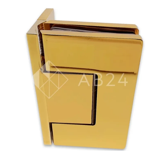 Петля Афина FDP-130 стена-стекло с бок.креплением, латунь/золото