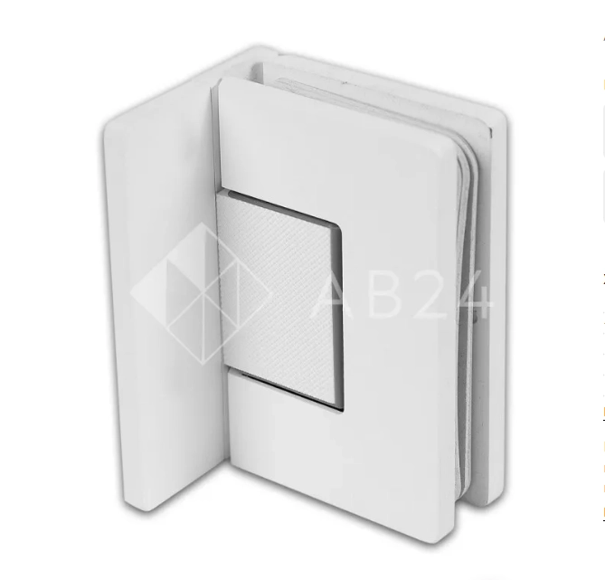 Петля Афина FDP-130 стена-стекло с бок.креплением, латунь/белый