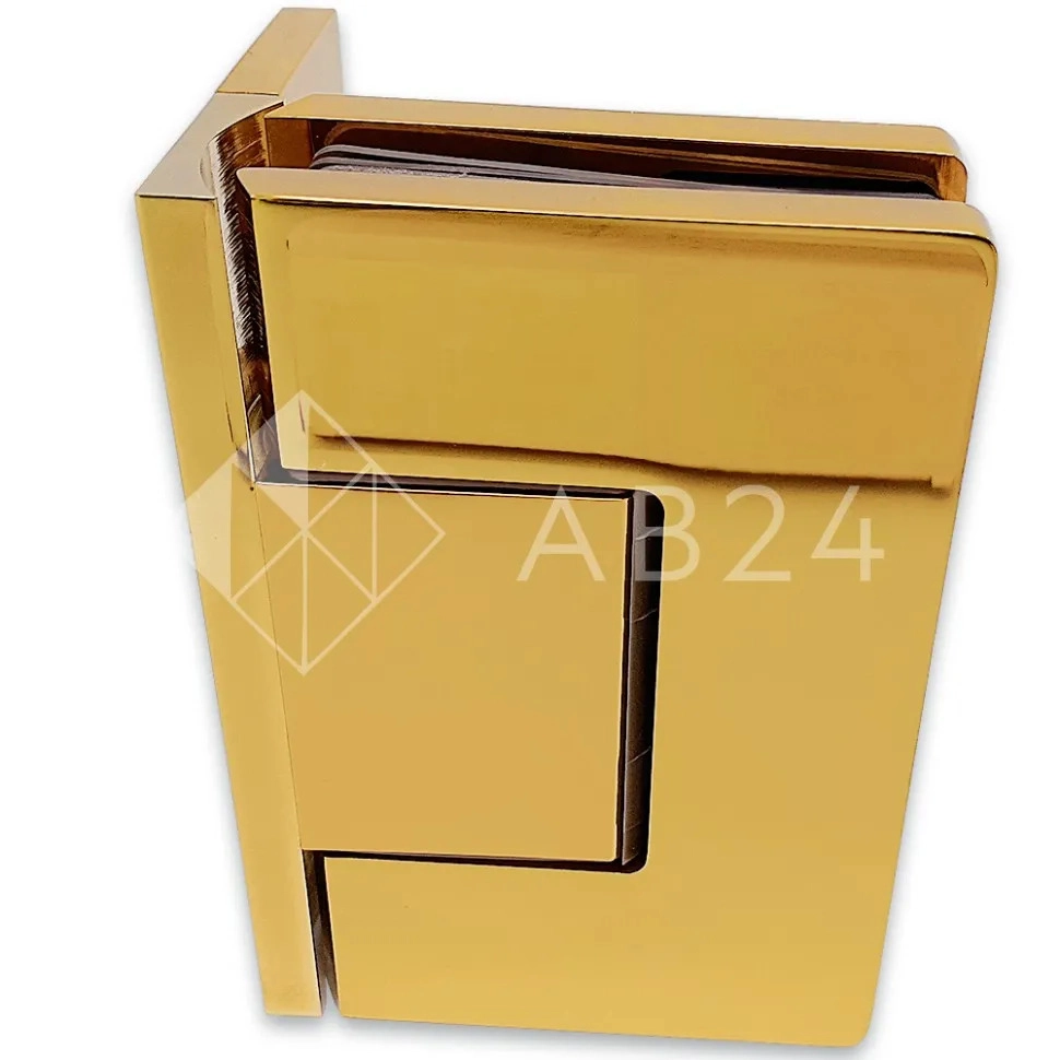 Петля Афина FDP-130 стена-стекло с бок.креплением, латунь/золото