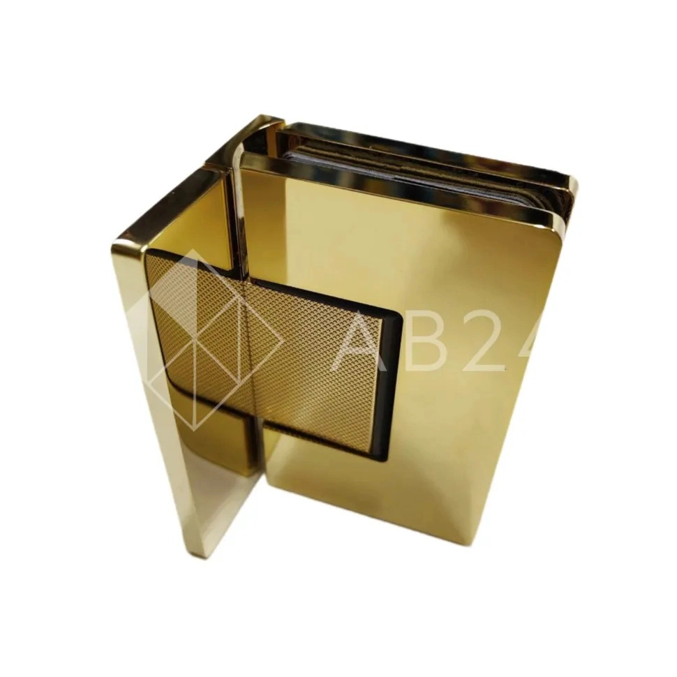 Петля Афина FDP-130.1 стена-стекло с бок.креплением, латунь/золото