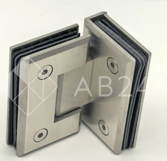 Петля Бета β FDP-23 стекло-стекло 90°, нержавейка/матовый