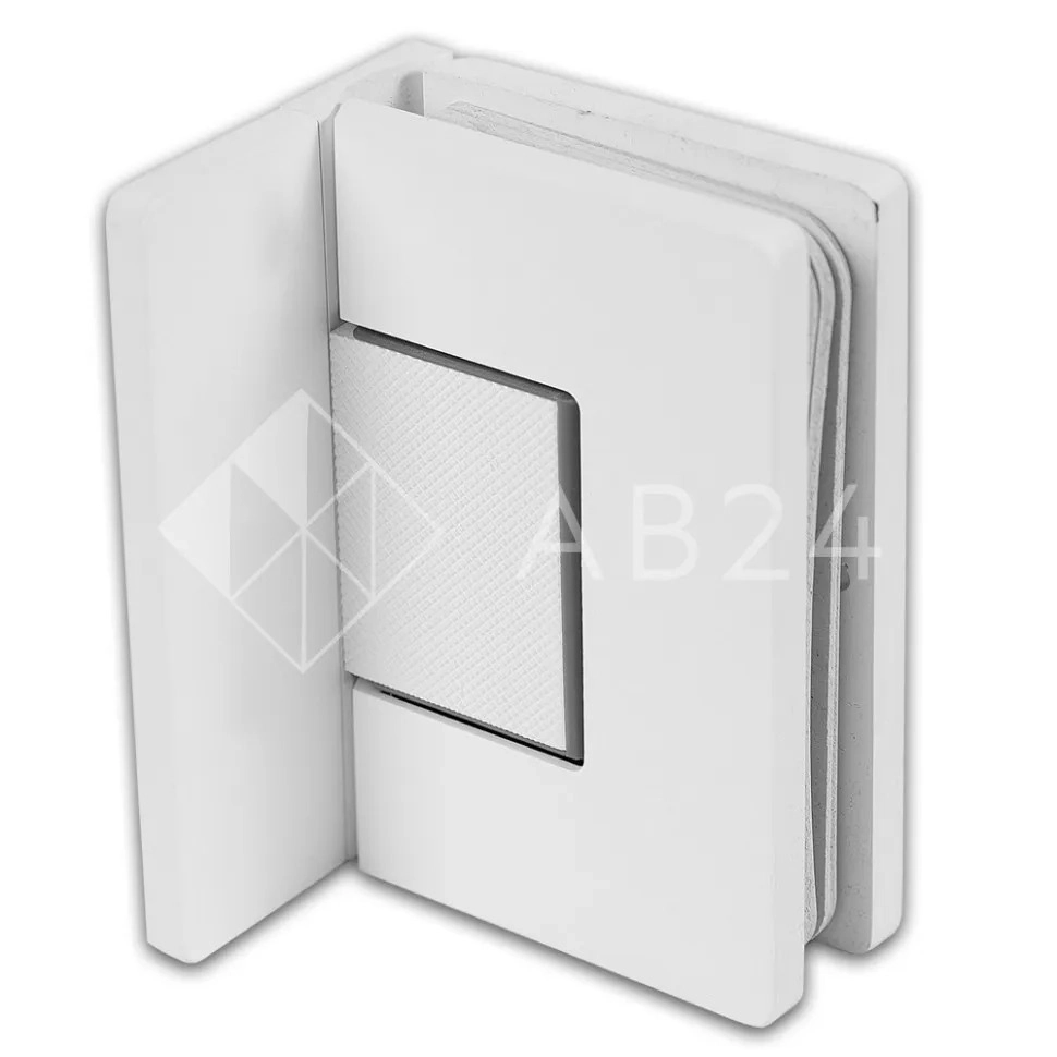 Петля Афина FDP-130 стена-стекло с бок.креплением, латунь/белый