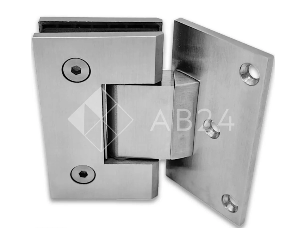 Петля Альфа α FDP-16 стена-стекло 135°, нержавейка/матовый