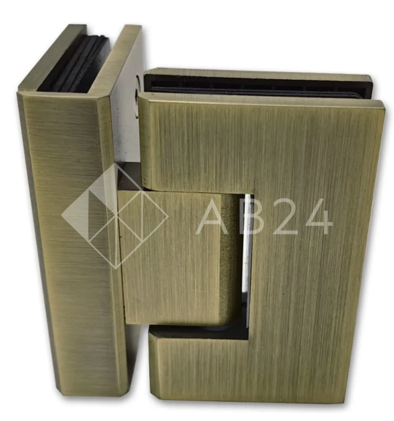 Петля Альфа α FDP-13 стекло-стекло 90°, нержавейка/бронза