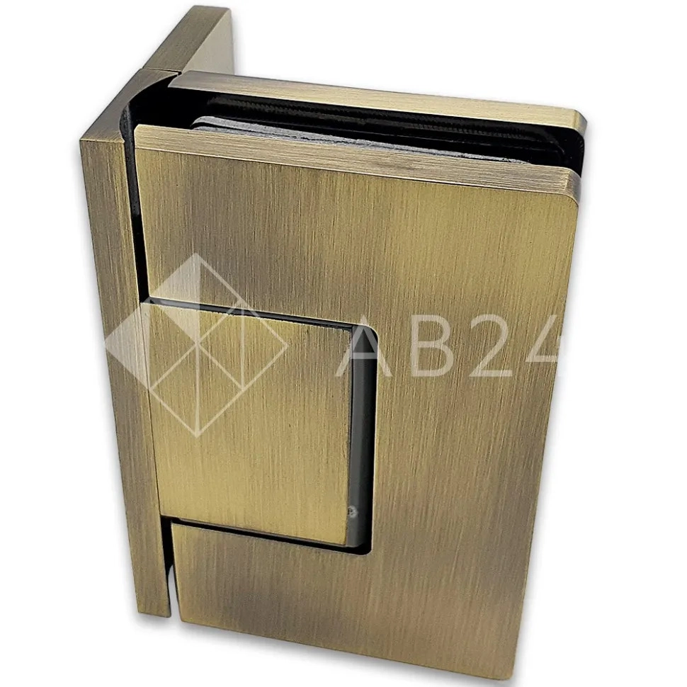 Петля Афина FDP-130 стена-стекло с бок.креплением, латунь/бронза