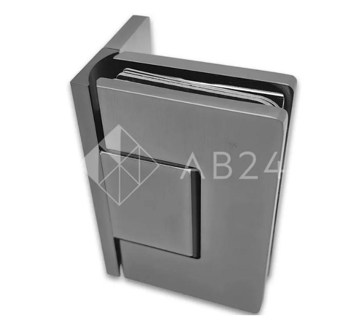 Петля Афина FDP-130 стена-стекло с бок.креплением, латунь/оружейная сталь