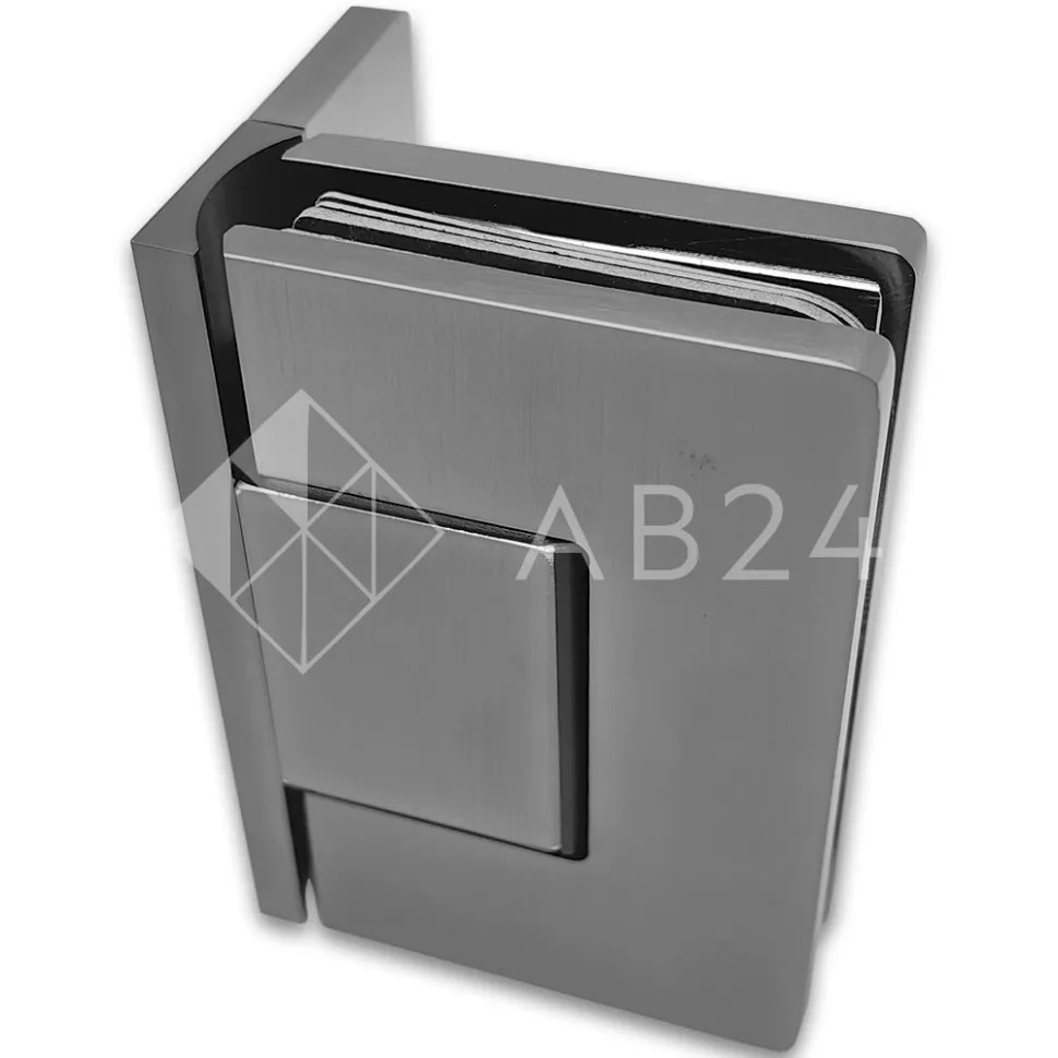 Петля Афина FDP-130 стена-стекло с бок.креплением, латунь/оружейная сталь