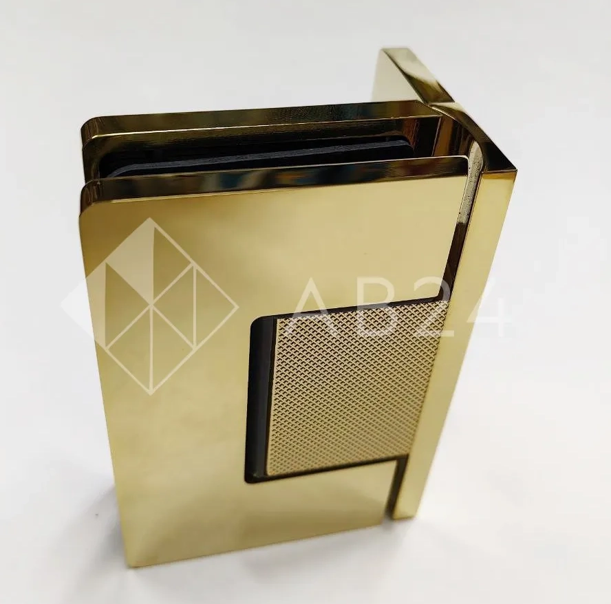 Петля Афина FDP-130.1 стена-стекло с бок.креплением, латунь/золото матовое