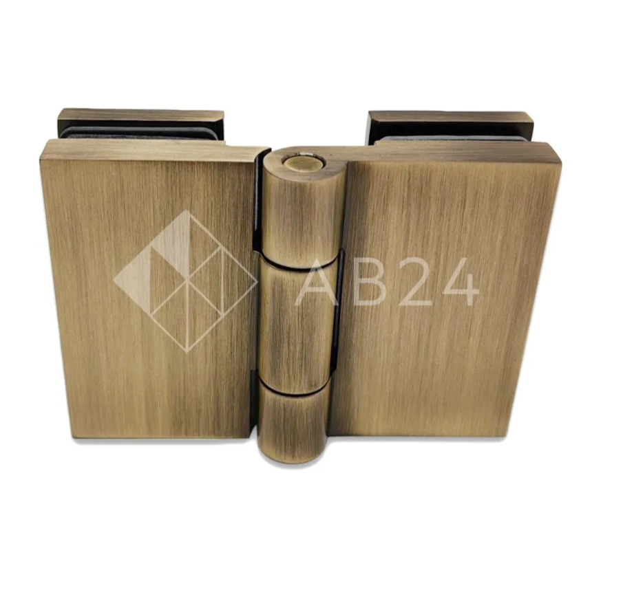 Петля Майя FDP-173 стекло-стекло 135°, латунь/бронза